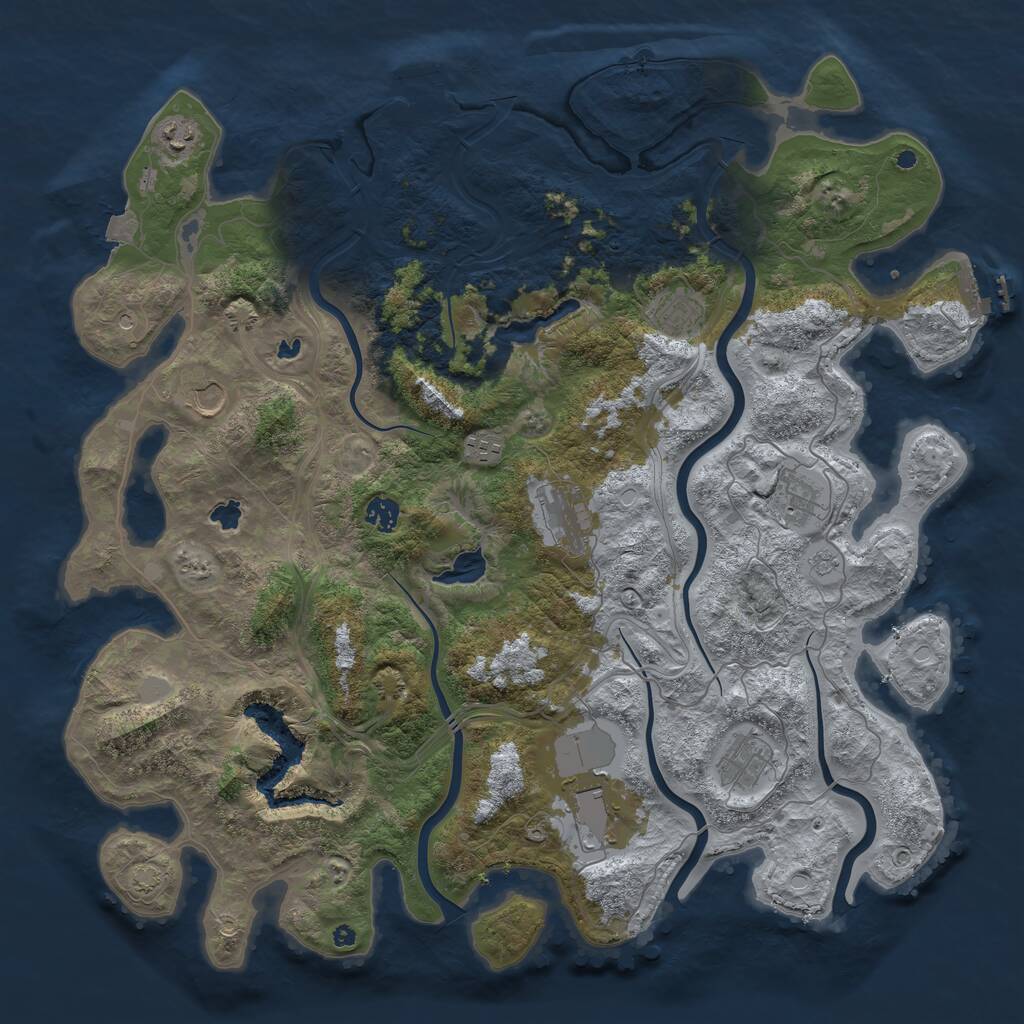 Rust Map: Procedural Map, Size: 4500, Seed: 82781539, 15 Monuments