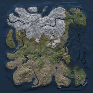 Thumbnail Rust Map: Procedural Map, Size: 4050, Seed: 434439538, 15 Monuments