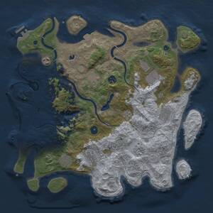 Thumbnail Rust Map: Procedural Map, Size: 4000, Seed: 1997147357, 15 Monuments