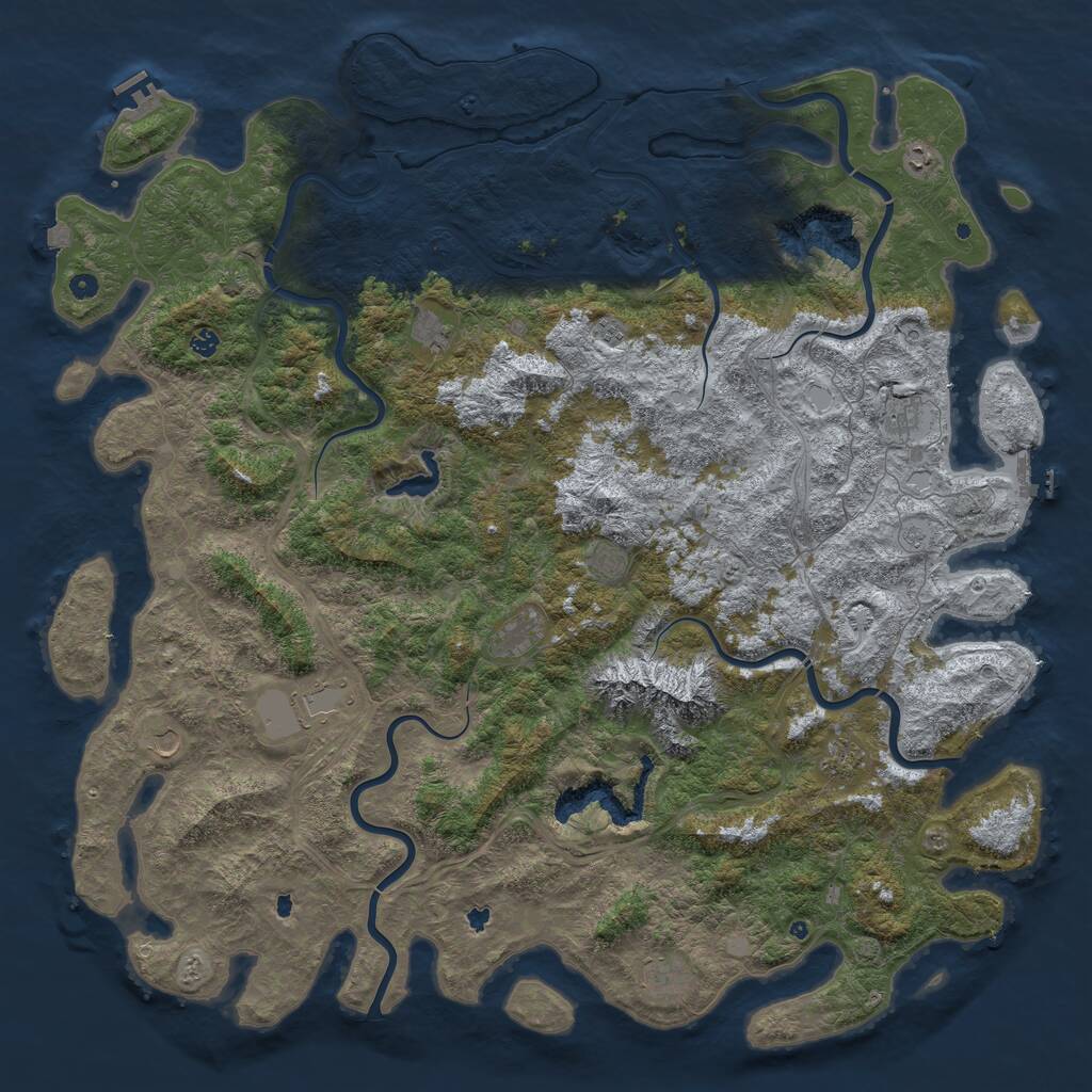 Rust Map: Procedural Map, Size: 6000, Seed: 1649087977, 17 Monuments