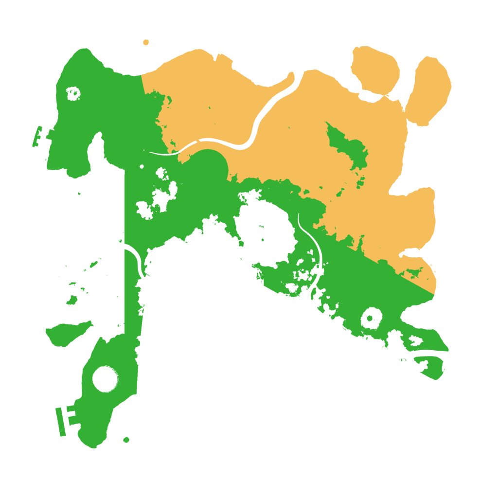 Biome Rust Map: Procedural Map, Size: 3500, Seed: 961551343