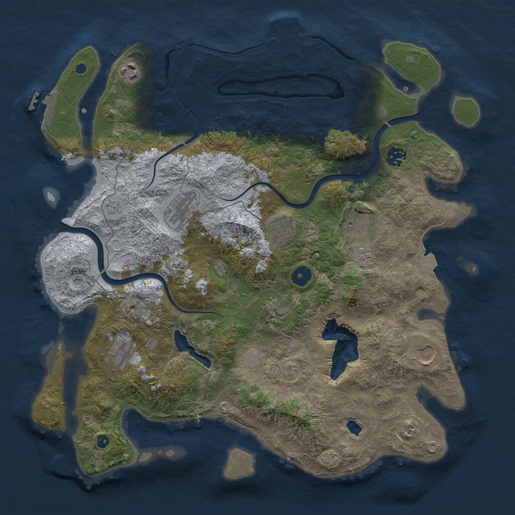 Rust Map: Procedural Map, Size: 4000, Seed: 926179383, 15 Monuments