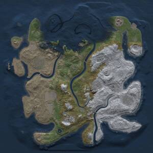 Thumbnail Rust Map: Procedural Map, Size: 3500, Seed: 952452373, 14 Monuments