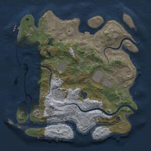 Thumbnail Rust Map: Procedural Map, Size: 3500, Seed: 544274979, 13 Monuments
