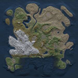 Thumbnail Rust Map: Procedural Map, Size: 4000, Seed: 2142736760, 17 Monuments