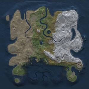 Thumbnail Rust Map: Procedural Map, Size: 3500, Seed: 240826, 13 Monuments