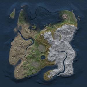 Thumbnail Rust Map: Procedural Map, Size: 3000, Seed: 1103649768, 14 Monuments