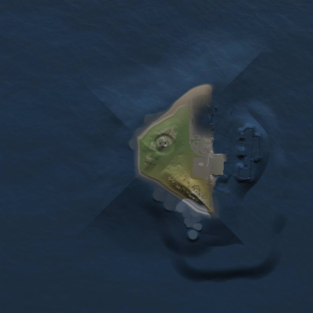Rust Map: Procedural Map, Size: 1000, Seed: 190807, 2 Monuments