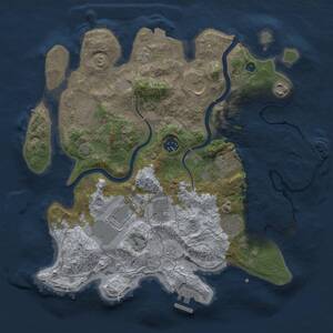 Thumbnail Rust Map: Procedural Map, Size: 3500, Seed: 1697703917, 15 Monuments