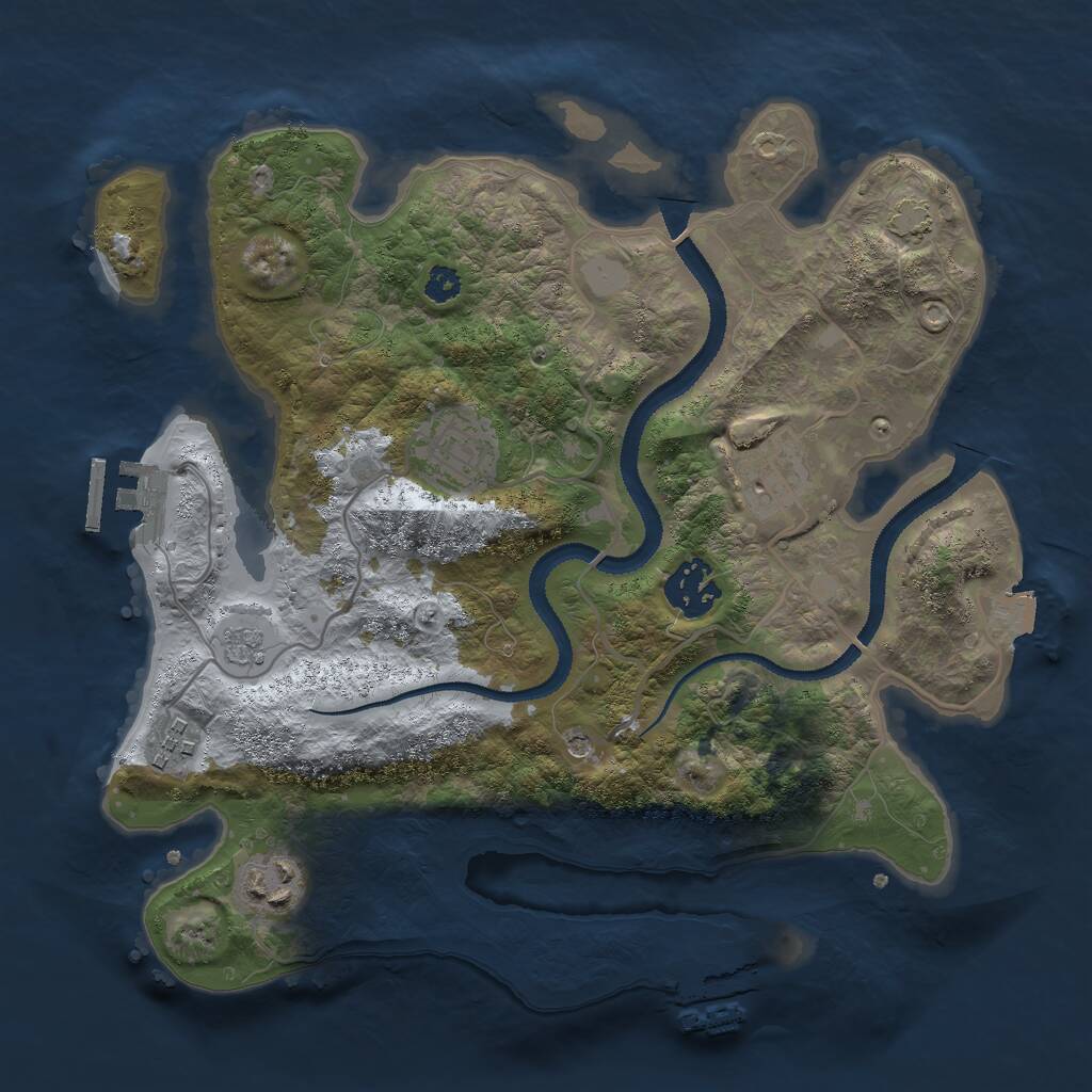 Rust Map: Procedural Map, Size: 3000, Seed: 270826028, 11 Monuments