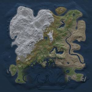 Thumbnail Rust Map: Procedural Map, Size: 4000, Seed: 1689396530, 16 Monuments