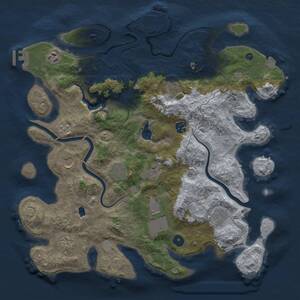 Thumbnail Rust Map: Procedural Map, Size: 4000, Seed: 20870, 16 Monuments