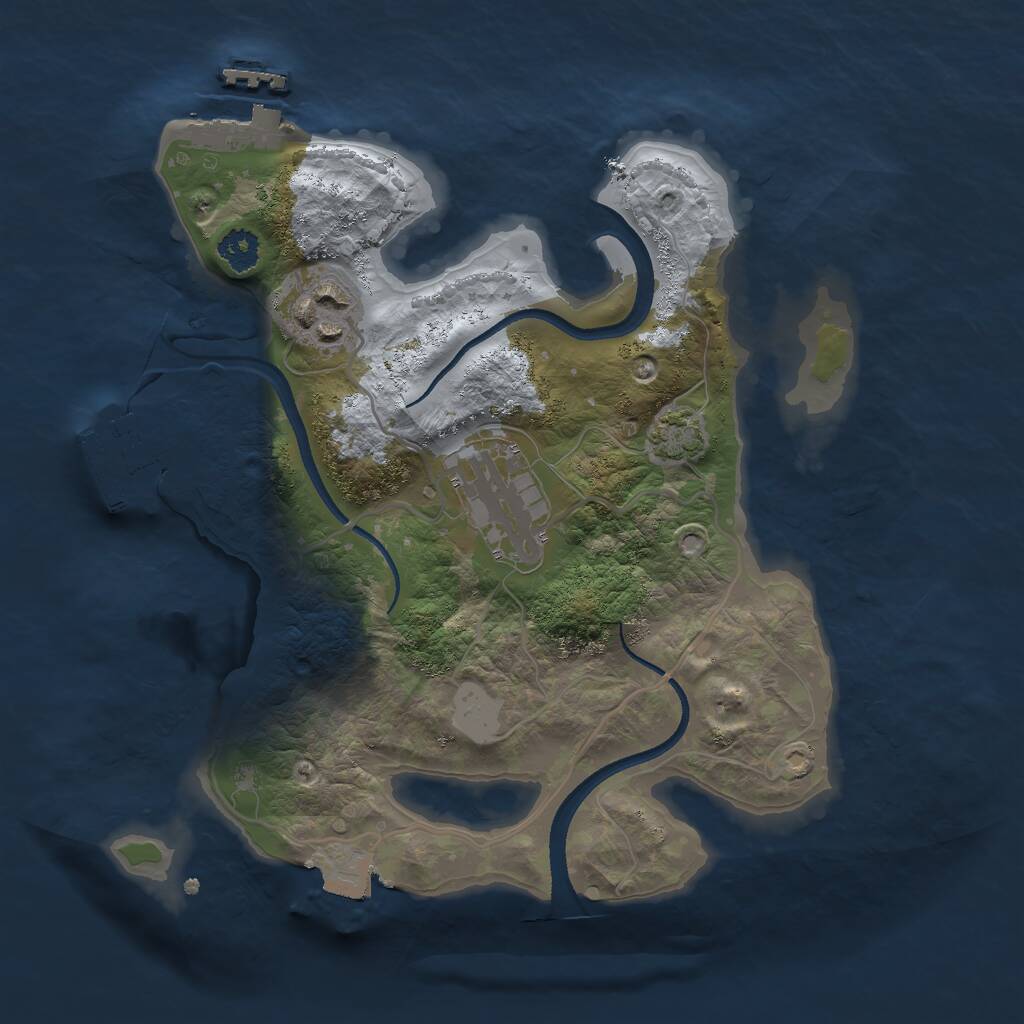 Rust Map: Procedural Map, Size: 2500, Seed: 31241, 6 Monuments