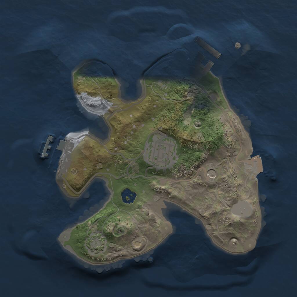 Rust Map: Procedural Map, Size: 2000, Seed: 1641485118, 6 Monuments