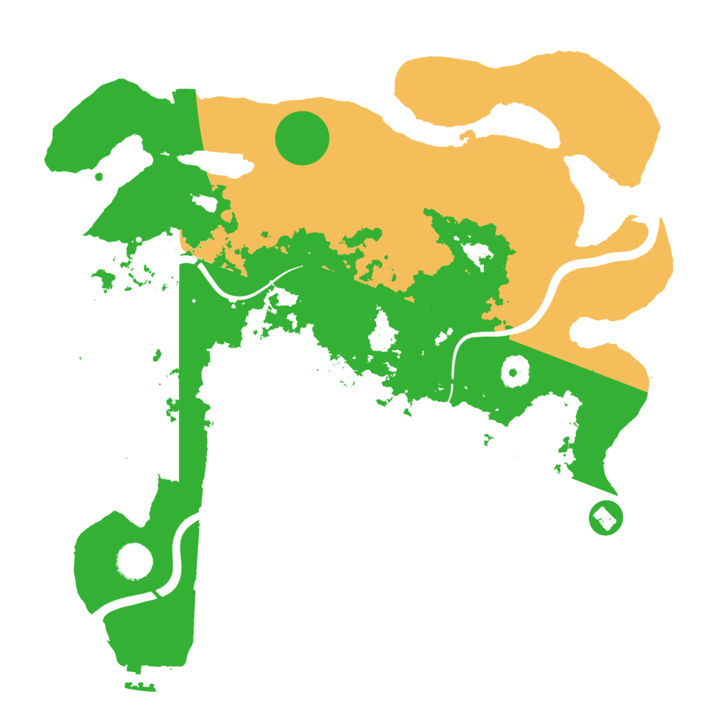 Biome Rust Map: Procedural Map, Size: 3500, Seed: 946331479