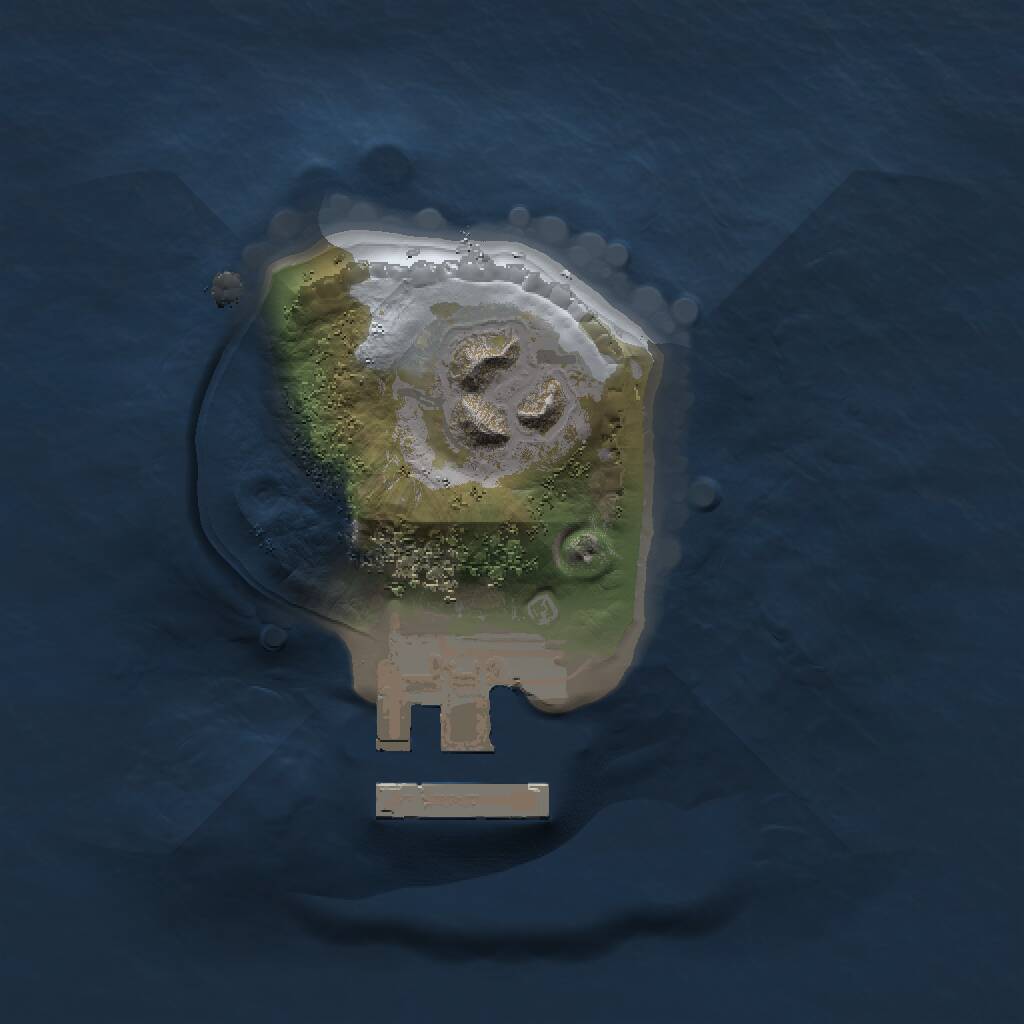 Rust Map: Procedural Map, Size: 1200, Seed: 1835437250, 3 Monuments