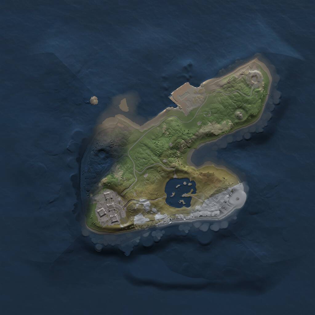 Rust Map: Procedural Map, Size: 1500, Seed: 1187165657, 3 Monuments