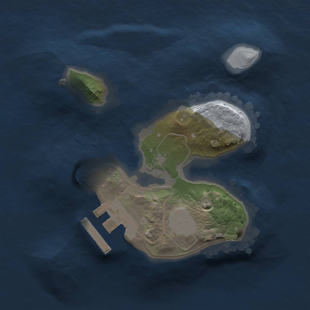 Rust Map: Procedural Map, Size: 1500, Seed: 13381, 2 Monuments