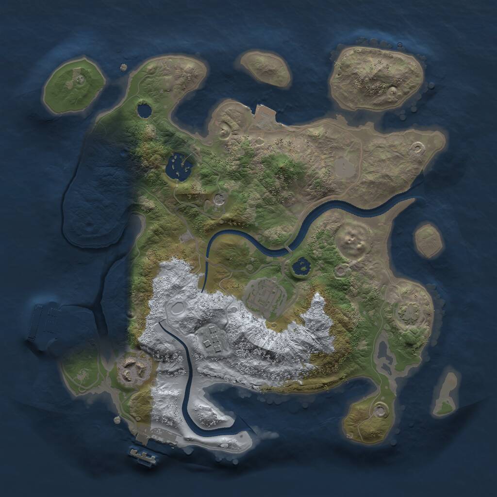 Rust Map: Procedural Map, Size: 2800, Seed: 3567, 9 Monuments