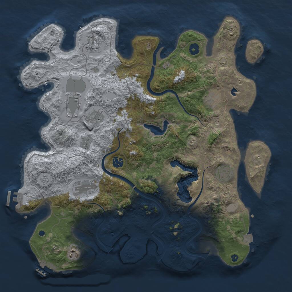 Rust Map: Procedural Map, Size: 4000, Seed: 779996, 15 Monuments