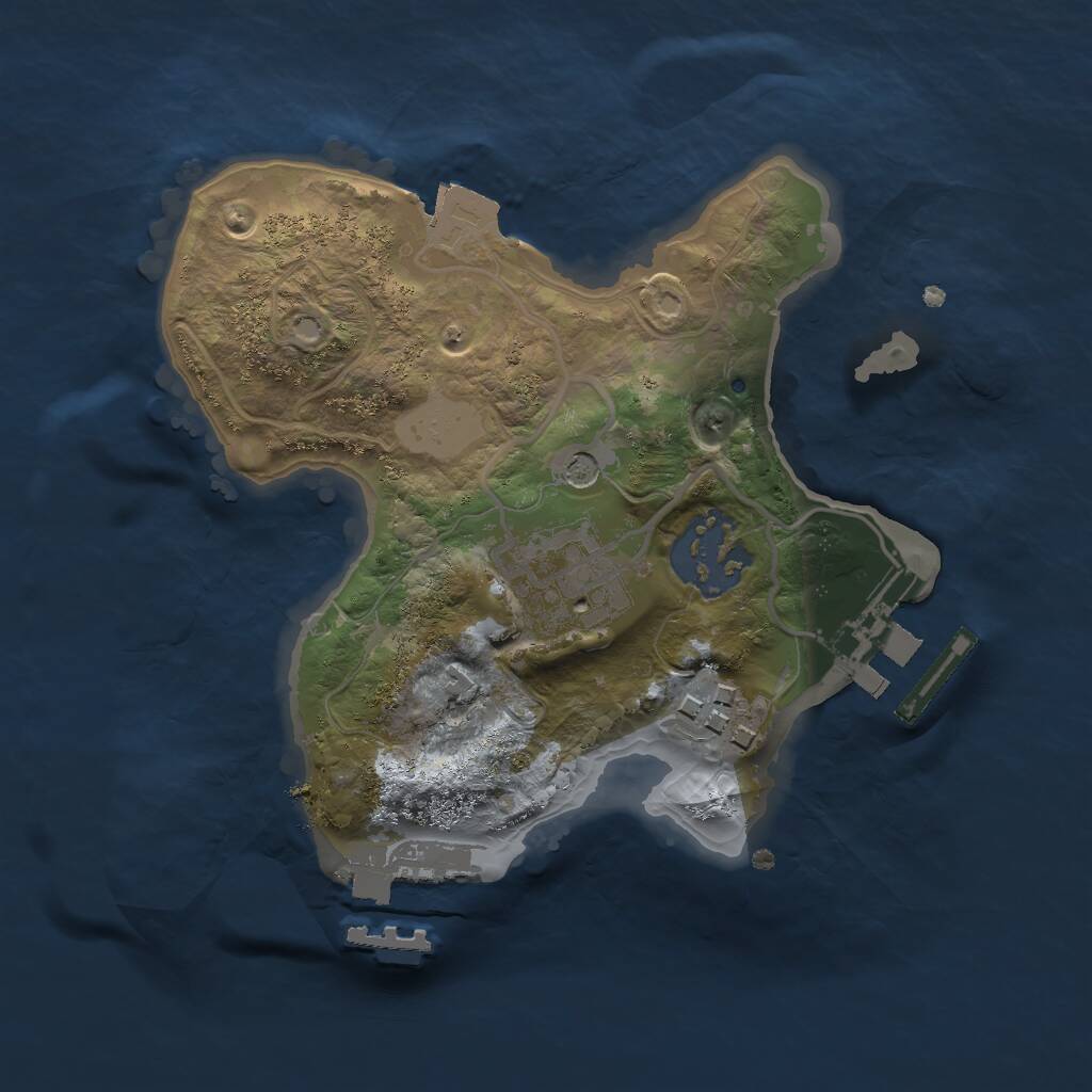 Rust Map: Procedural Map, Size: 2000, Seed: 339659421, 9 Monuments