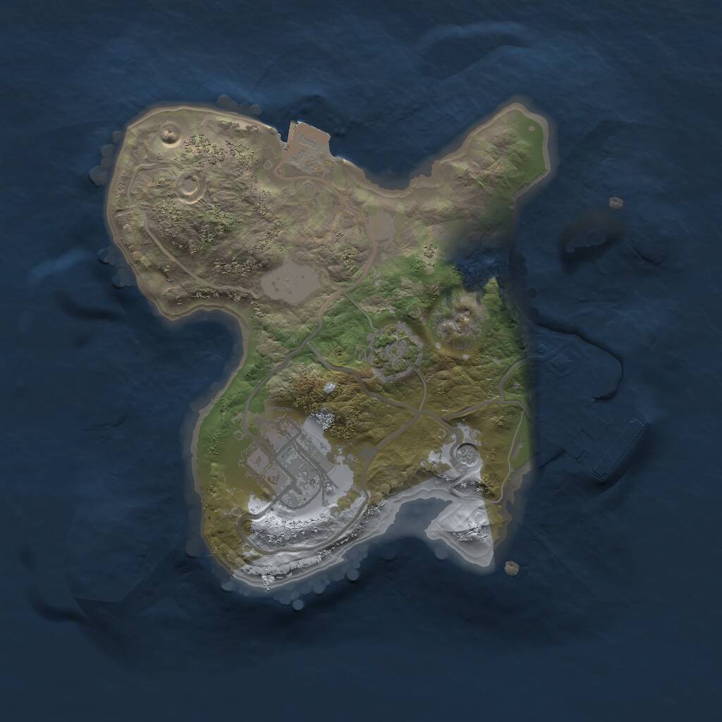 Rust Map: Procedural Map, Size: 2000, Seed: 339659421, 5 Monuments