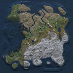 Thumbnail Rust Map: Procedural Map, Size: 3778, Seed: 481981, 16 Monuments