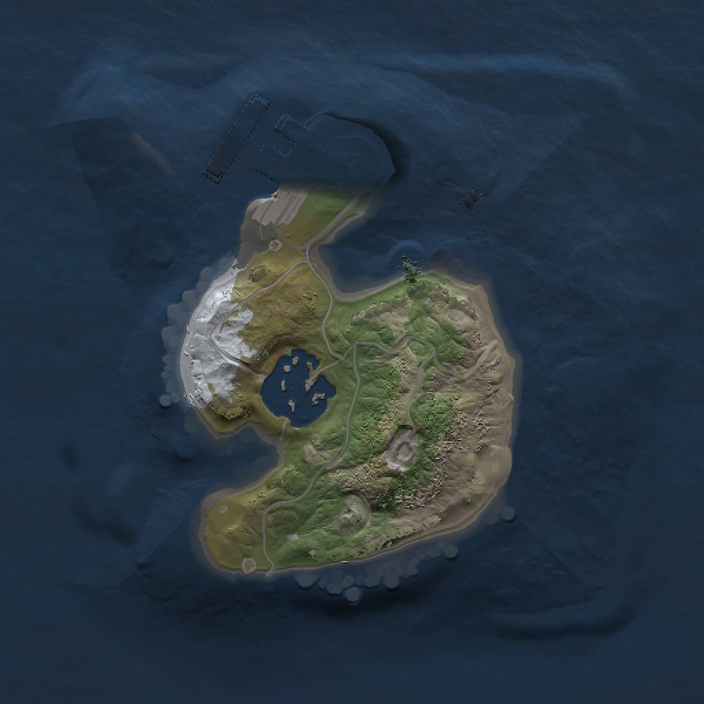 Rust Map: Procedural Map, Size: 1500, Seed: 1402221887, 3 Monuments