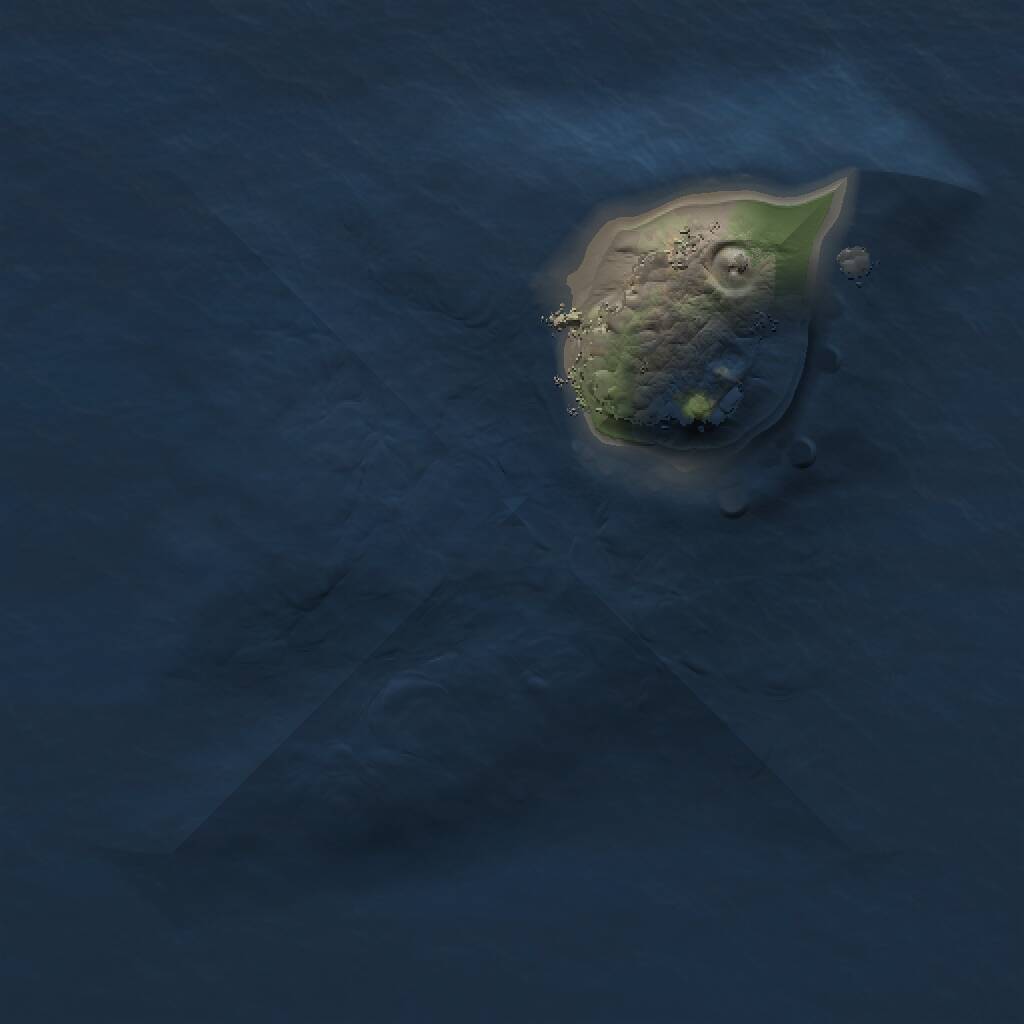 Rust Map: Procedural Map, Size: 1300, Seed: 1320058862, 1 Monuments