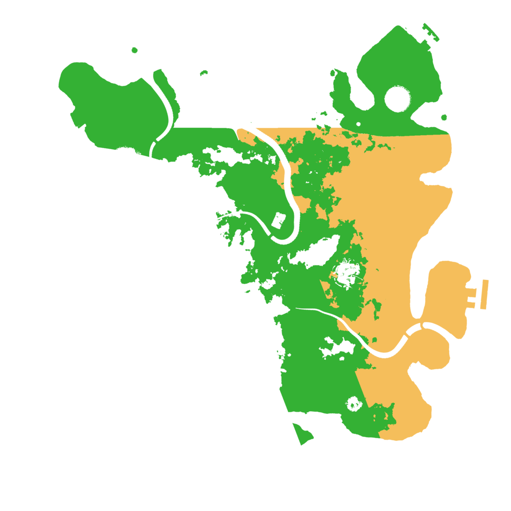 Biome Rust Map: Procedural Map, Size: 3500, Seed: 691663