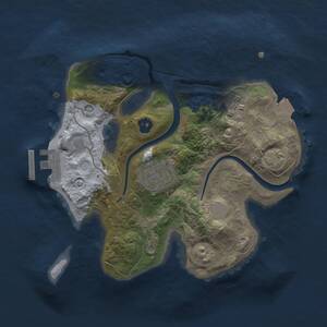 Thumbnail Rust Map: Procedural Map, Size: 2200, Seed: 1160639449, 6 Monuments