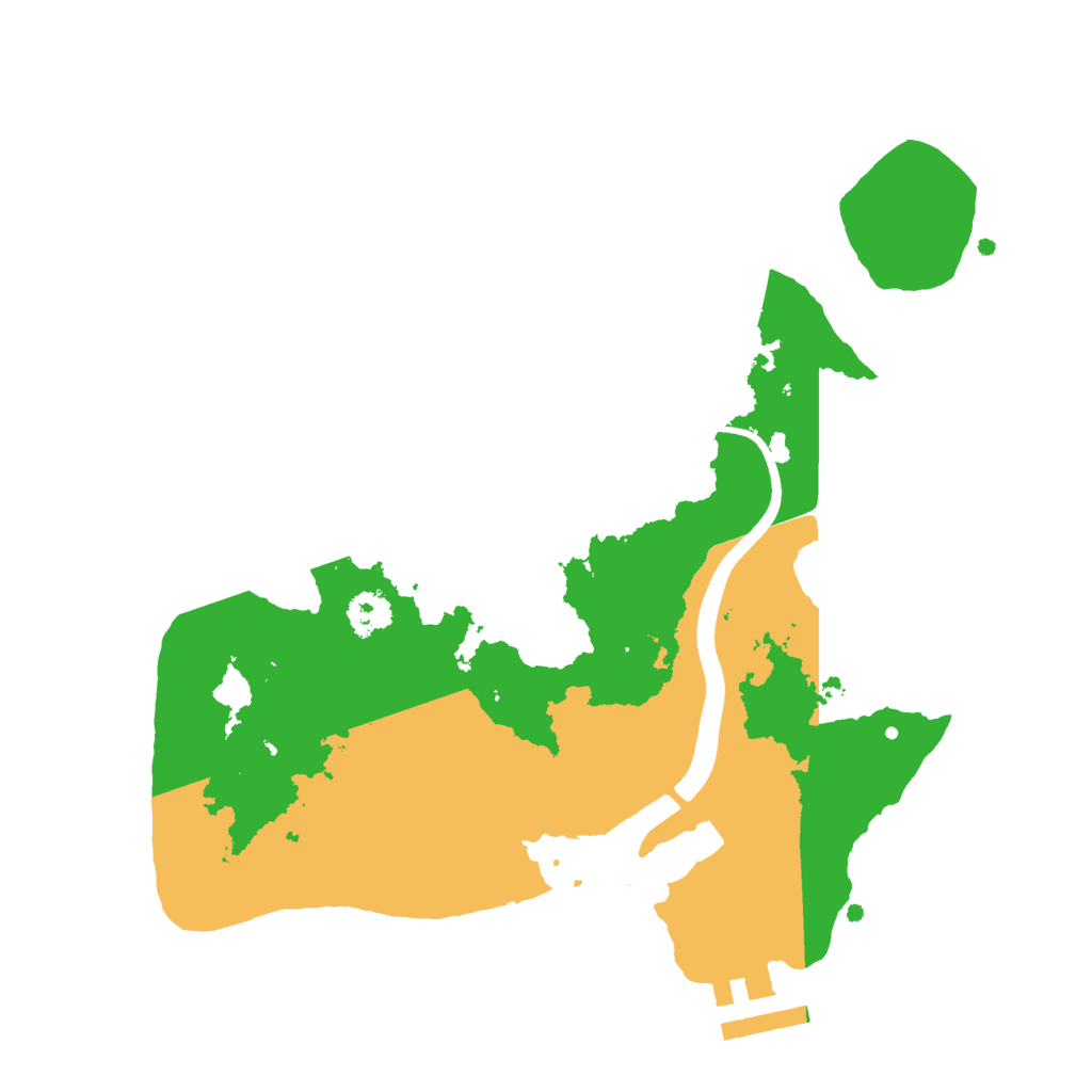 Biome Rust Map: Procedural Map, Size: 2500, Seed: 79653