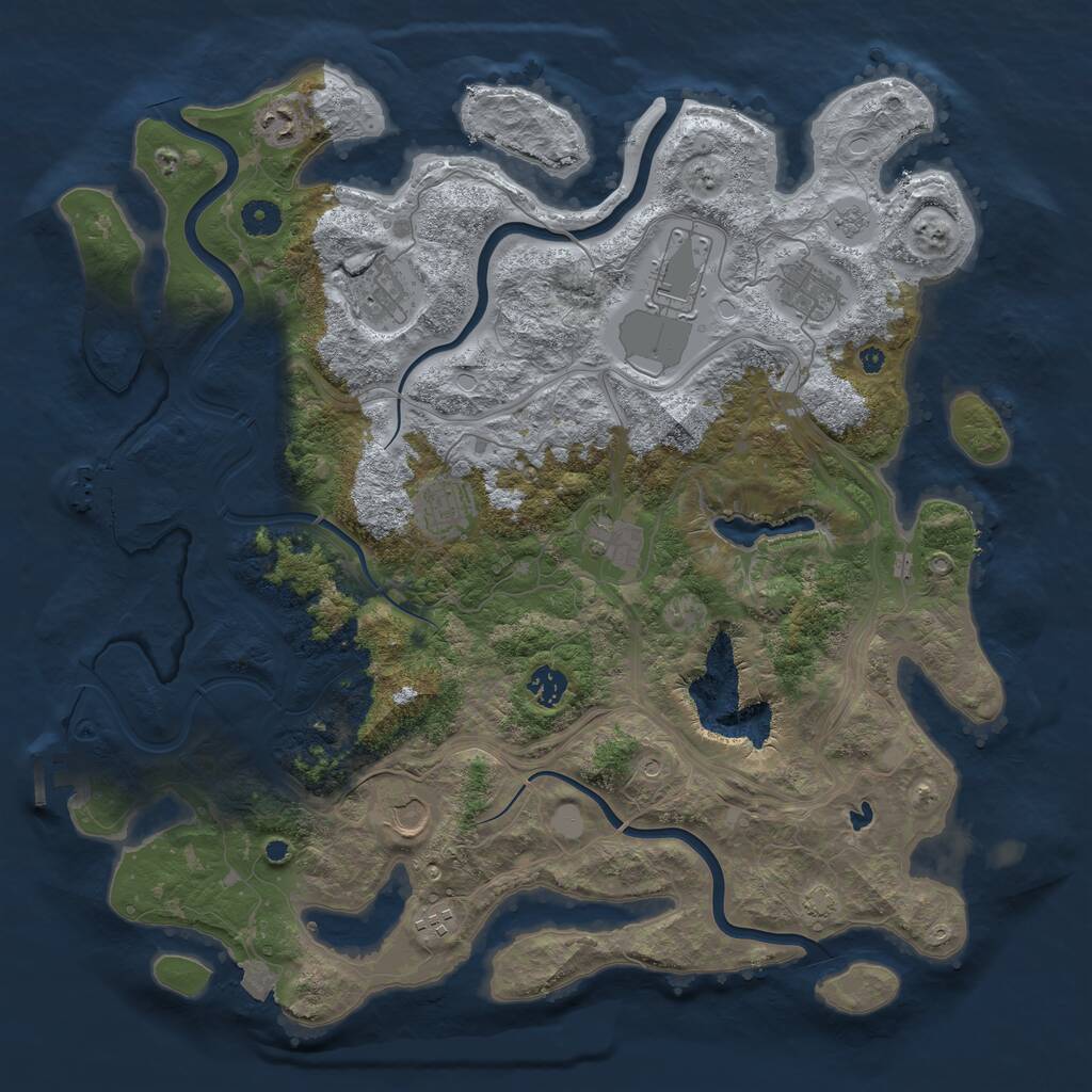 Rust Map: Procedural Map, Size: 4250, Seed: 1783207580, 15 Monuments