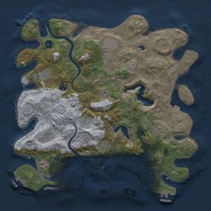Thumbnail Rust Map: Procedural Map, Size: 4000, Seed: 1431912802, 17 Monuments
