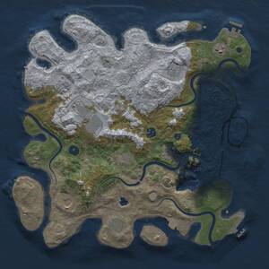 Thumbnail Rust Map: Procedural Map, Size: 4000, Seed: 484282302, 15 Monuments