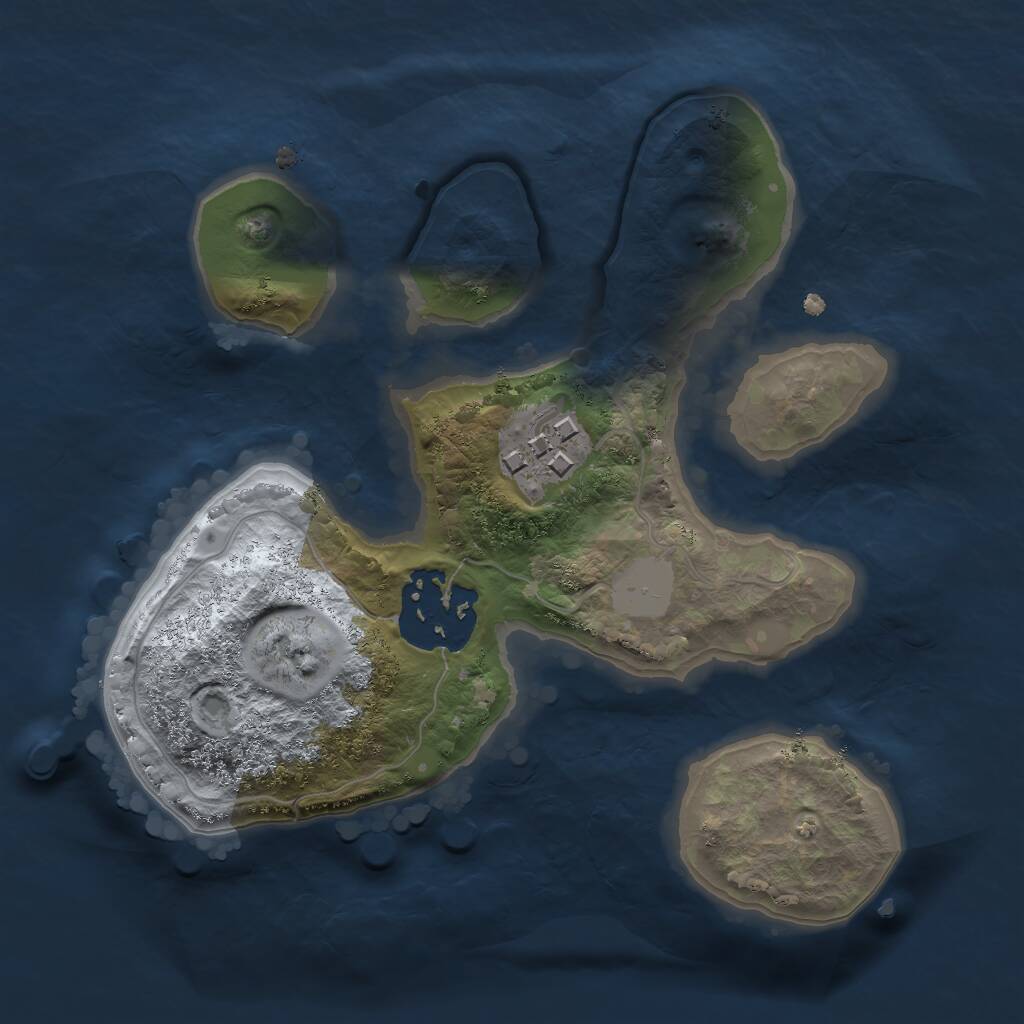 Rust Map: Procedural Map, Size: 1900, Seed: 394403866, 3 Monuments