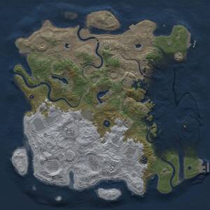 Thumbnail Rust Map: Procedural Map, Size: 4500, Seed: 166969346, 17 Monuments