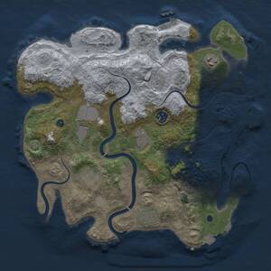 Thumbnail Rust Map: Procedural Map, Size: 3500, Seed: 1391692891, 14 Monuments