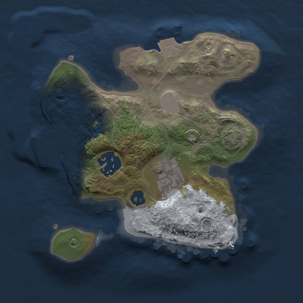 Rust Map: Procedural Map, Size: 2000, Seed: 368877703, 6 Monuments