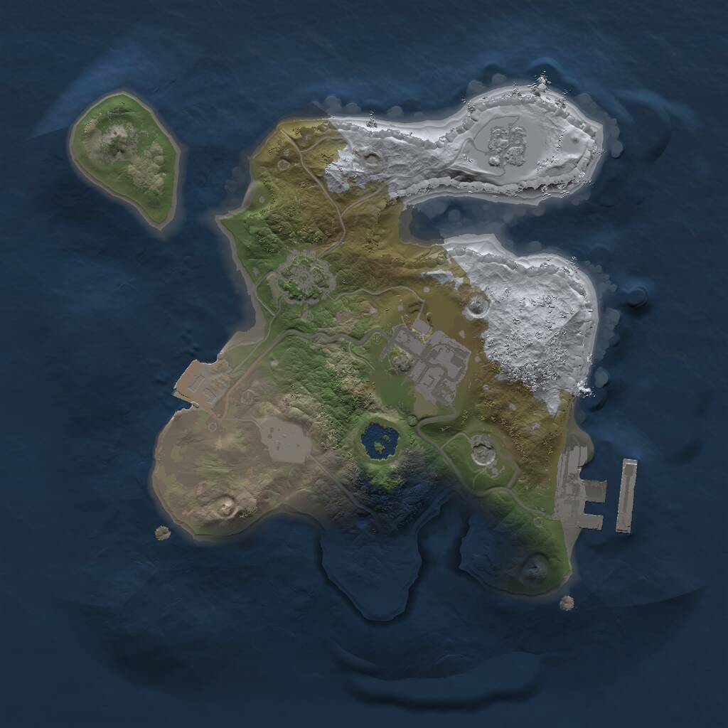 Rust Map: Procedural Map, Size: 2000, Seed: 410311, 6 Monuments