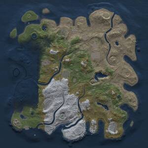 Thumbnail Rust Map: Procedural Map, Size: 4250, Seed: 441267892, 16 Monuments