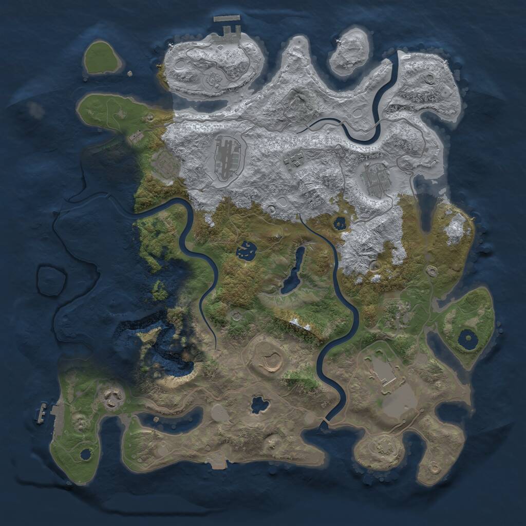 Rust Map: Procedural Map, Size: 4000, Seed: 787038, 15 Monuments