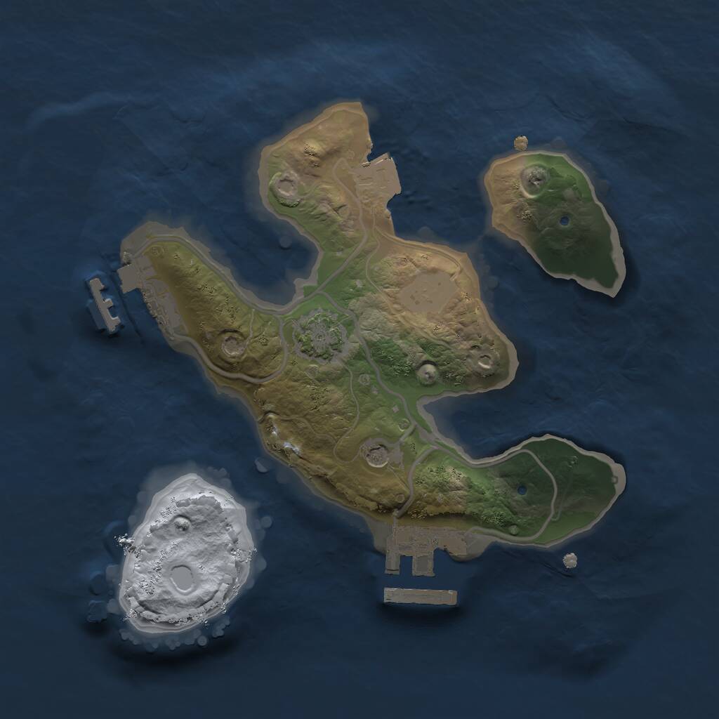 Rust Map: Procedural Map, Size: 2000, Seed: 101, 7 Monuments