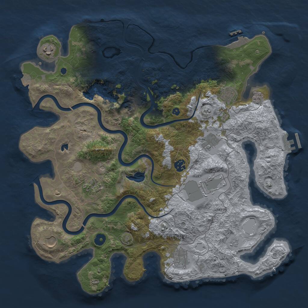 Rust Map: Procedural Map, Size: 4000, Seed: 568462, 15 Monuments