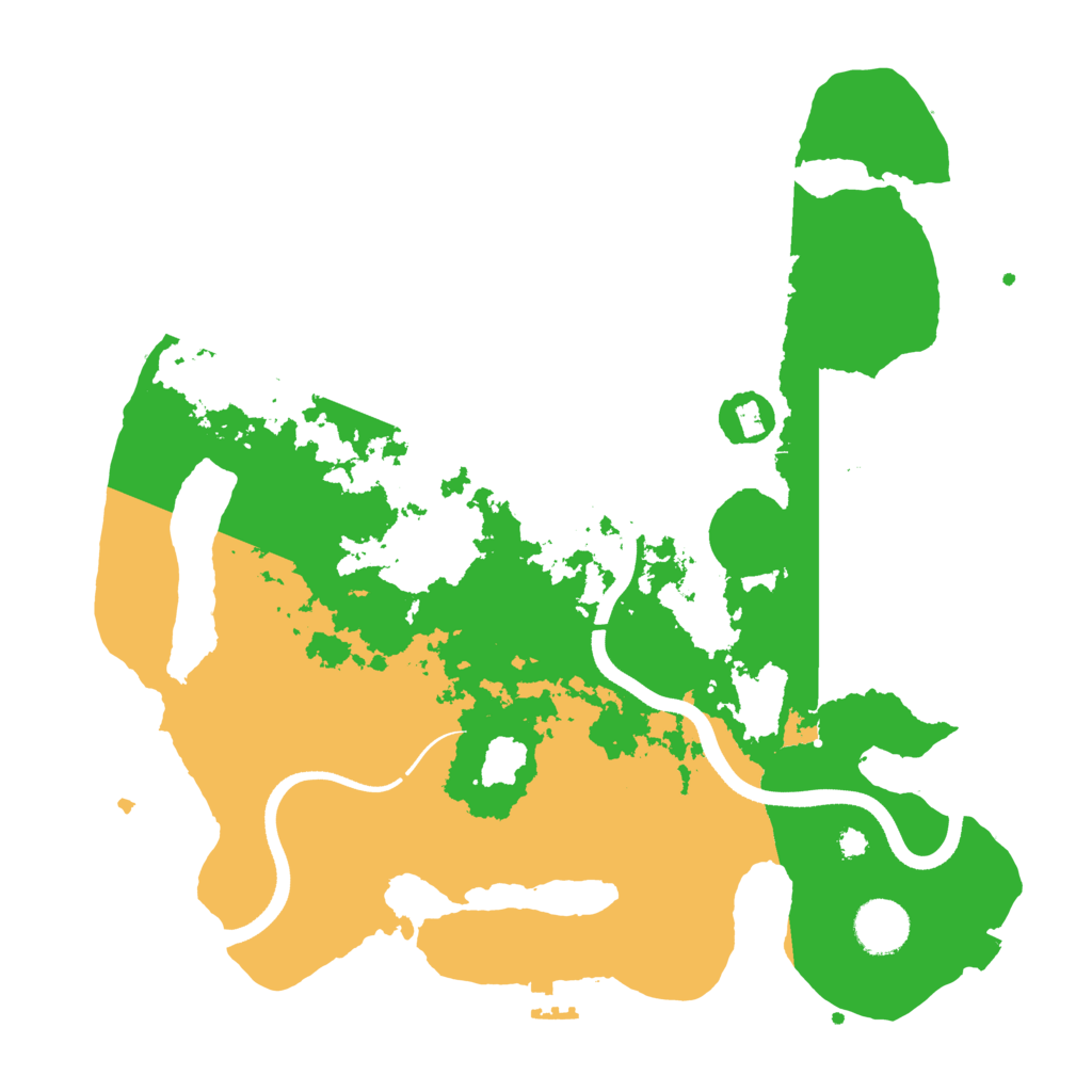 Biome Rust Map: Procedural Map, Size: 3500, Seed: 841466
