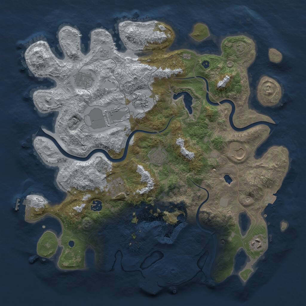 Rust Map: Procedural Map, Size: 4000, Seed: 904125, 15 Monuments