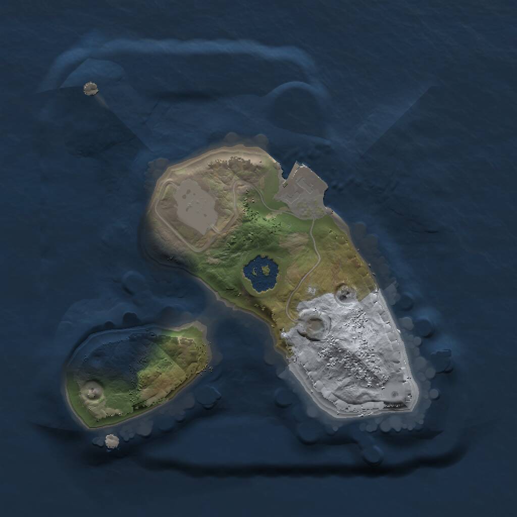 Rust Map: Procedural Map, Size: 1500, Seed: 1276969430, 1 Monuments