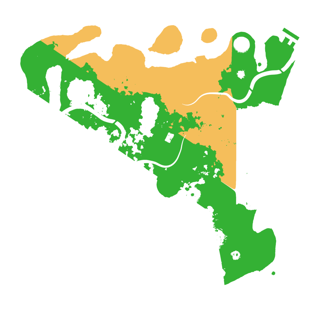 Biome Rust Map: Procedural Map, Size: 3500, Seed: 521600