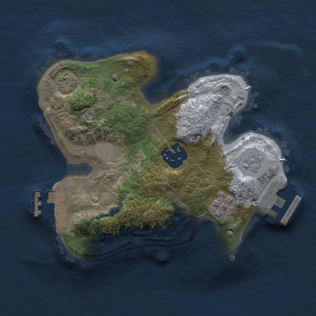 Rust Map: Procedural Map, Size: 2000, Seed: 824731, 7 Monuments