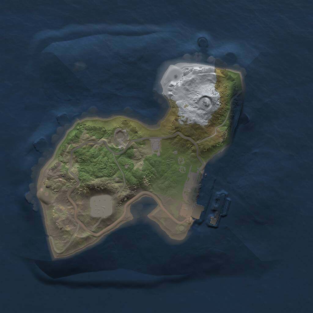 Rust Map: Procedural Map, Size: 1500, Seed: 1975605601, 2 Monuments